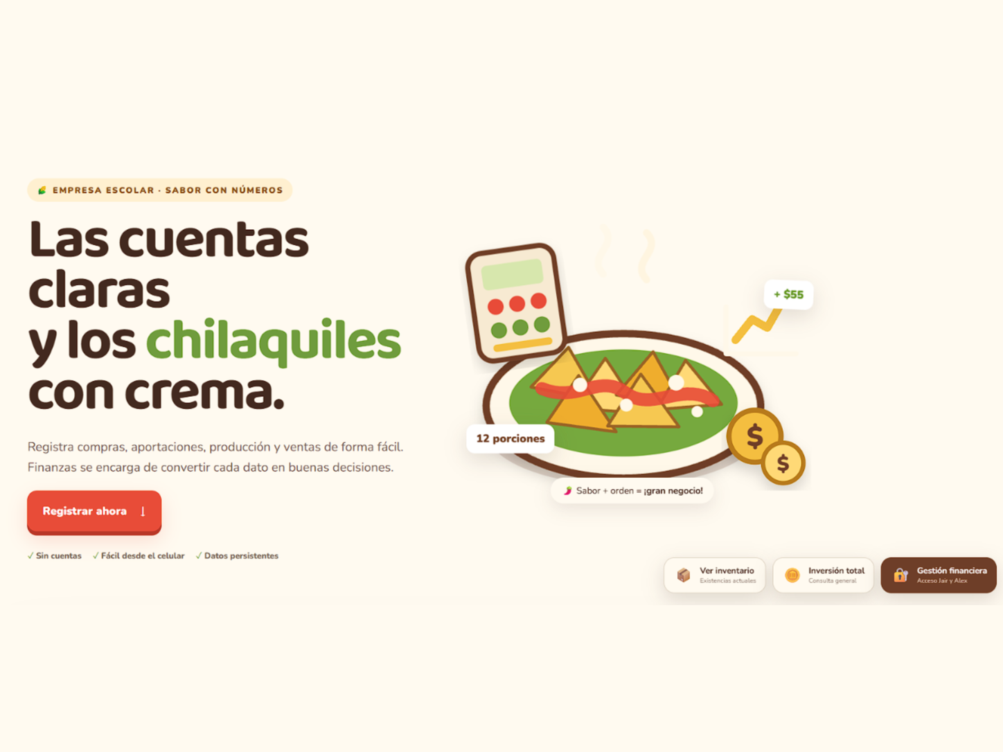 Vista del sistema Contaquiles